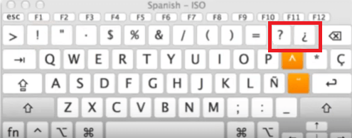Spanish Keyboard for Inverted Question