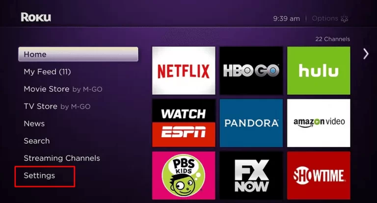 Roku Settings