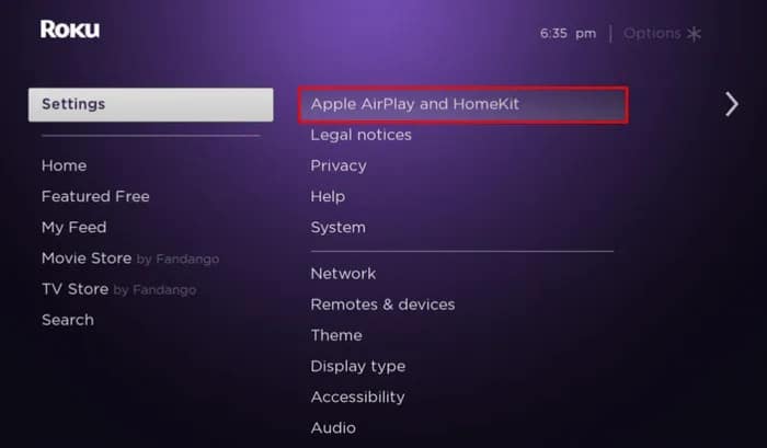 AirPlay on Roku