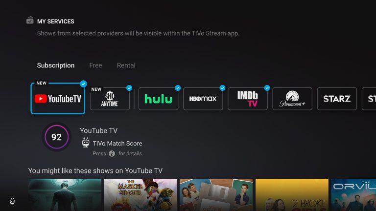 YouTube TV on TiVo Stream New Integration