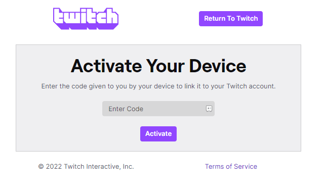 Activate Twitch TV