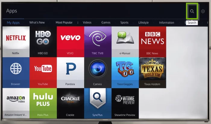Search Amazon Prime on Samsung Smart TV