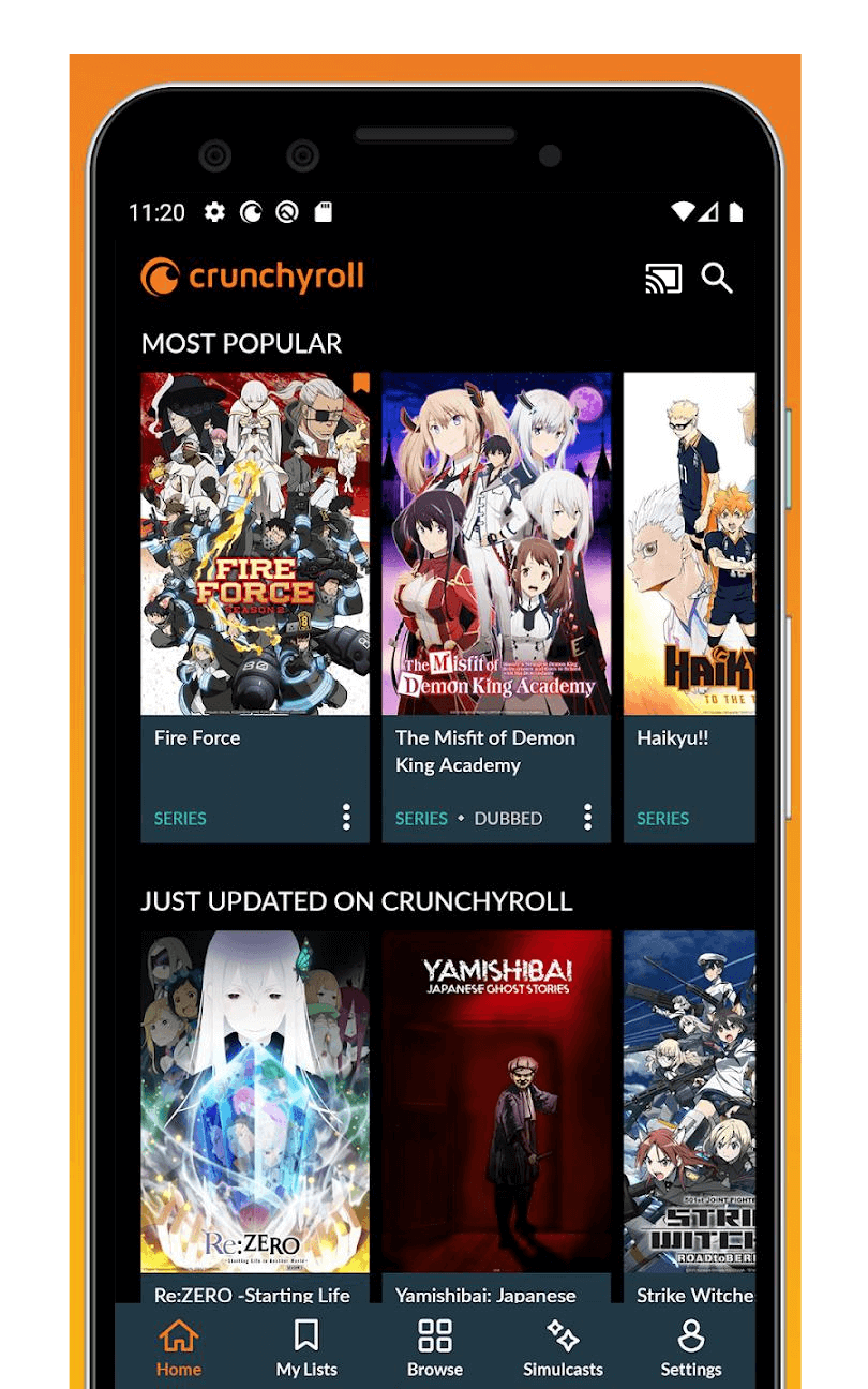 Chromecast Crunchyroll (Android & iPhone)