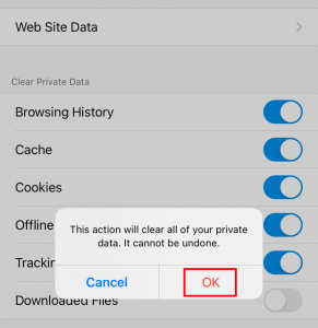 Clear Firefox Browser Cache on iPhone