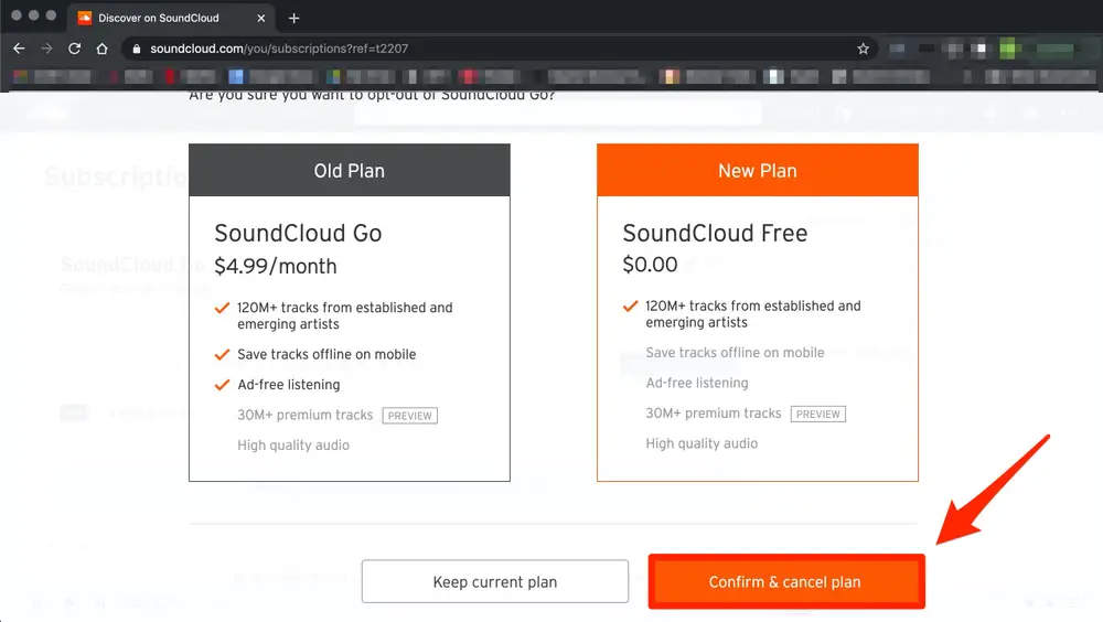 Cancel Soundcloud Subscription