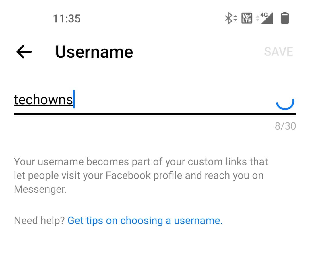 enter the new username