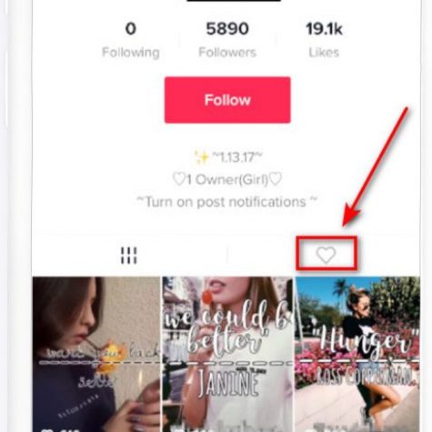 heart icon on TikTok - How to Find Liked Videos on TikTok 