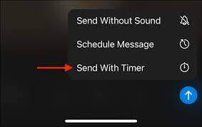 Tap on send with timer option on Telegram