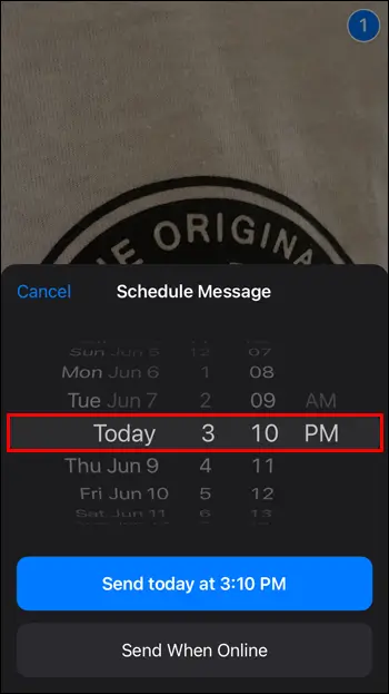 Choose the Time frame to send disappearing messages.