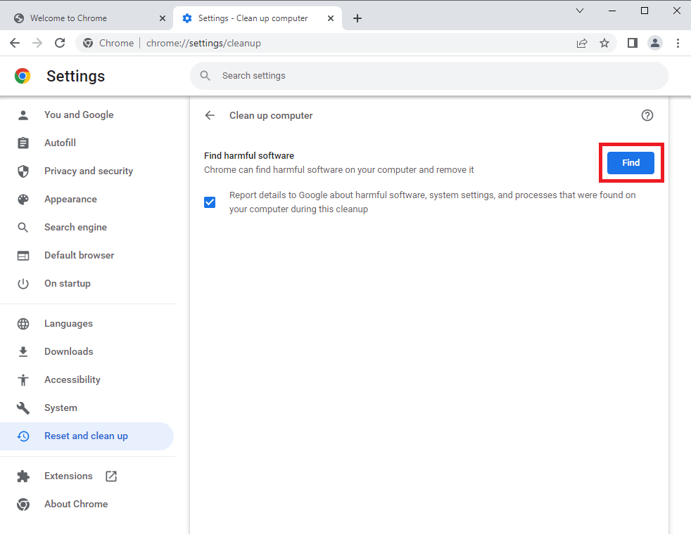 Find and remove harmful software in chrome when PDF is not opening
