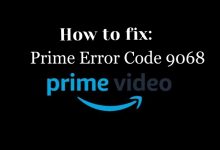 Prime Error Code 9068