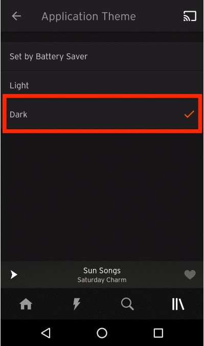 enabling dark mode on SoundCloud