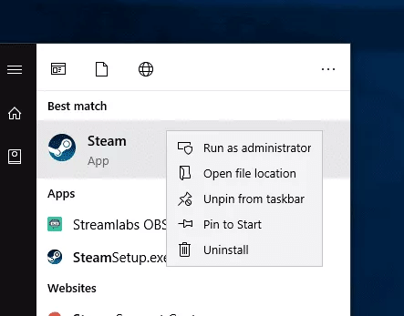 To give Admin Permission to Steam