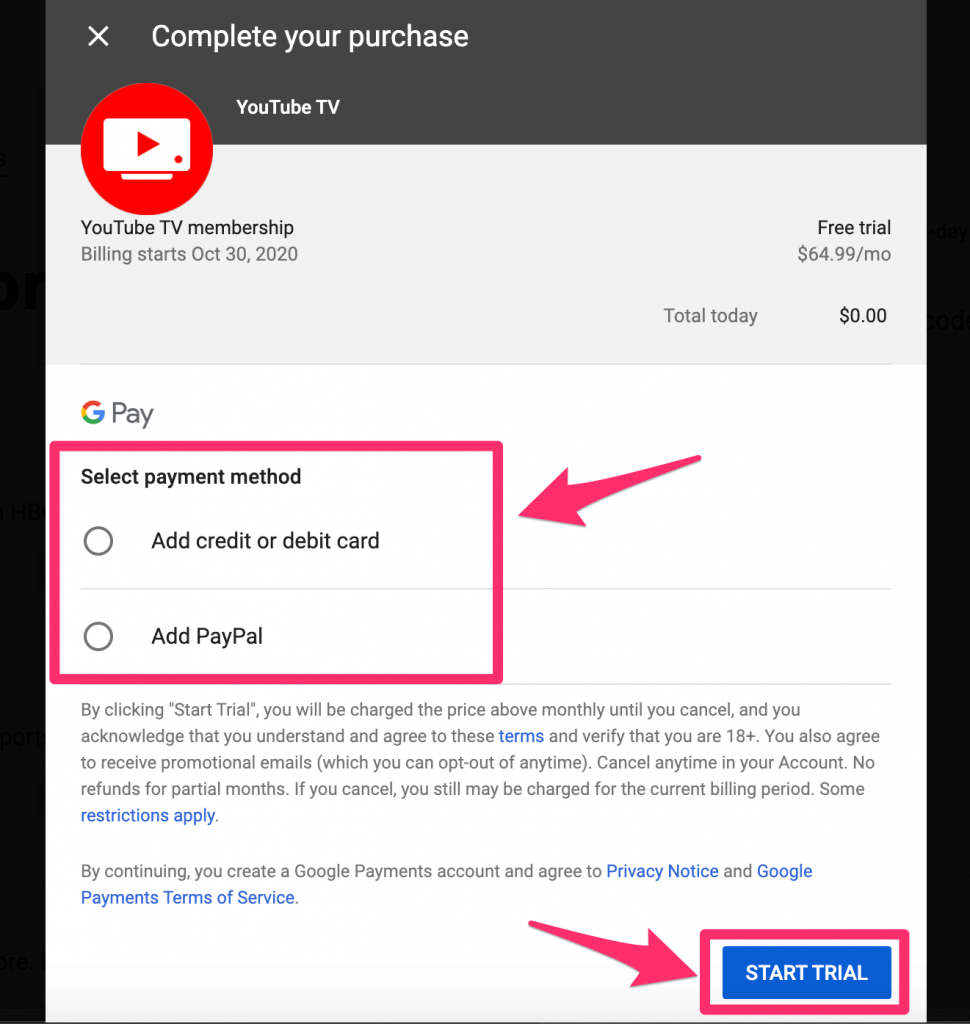 How to get Youtube TV Free Trial