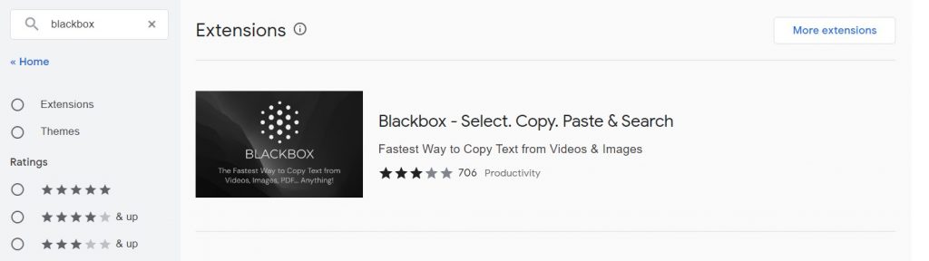 Blackbox extension