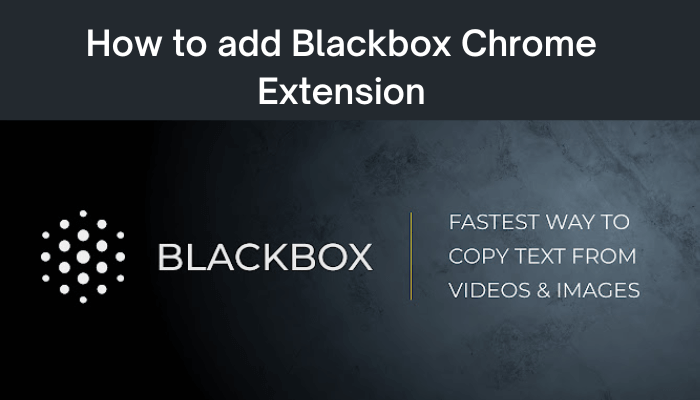 Blackbox Chrome Extension