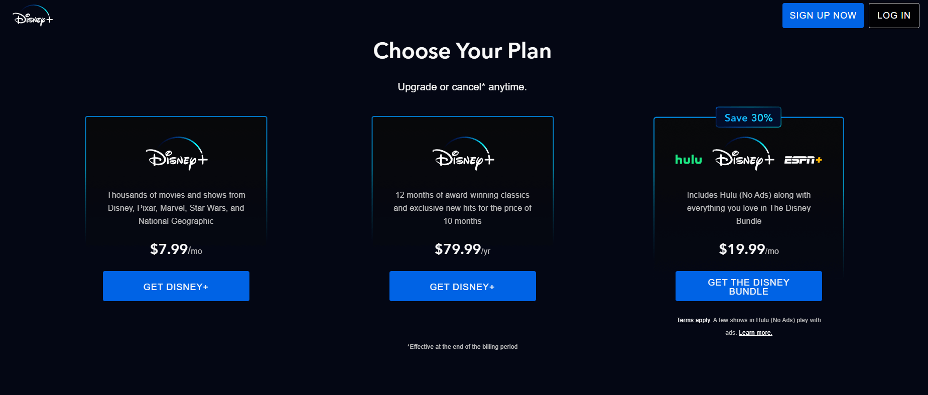Disney+ Plans
