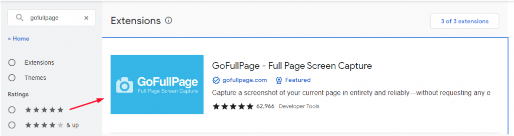 To get GoFullpage Chrome Extension