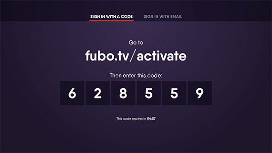 Code To Activate FuboTV