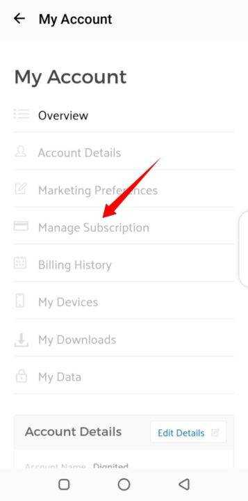click on Manage Subscription
