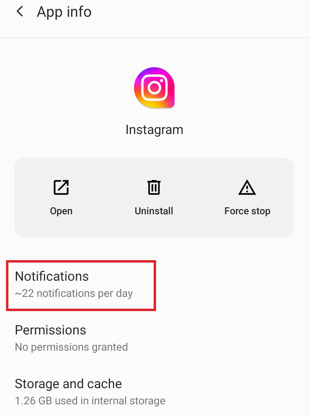 Instagram Notifications on Android
