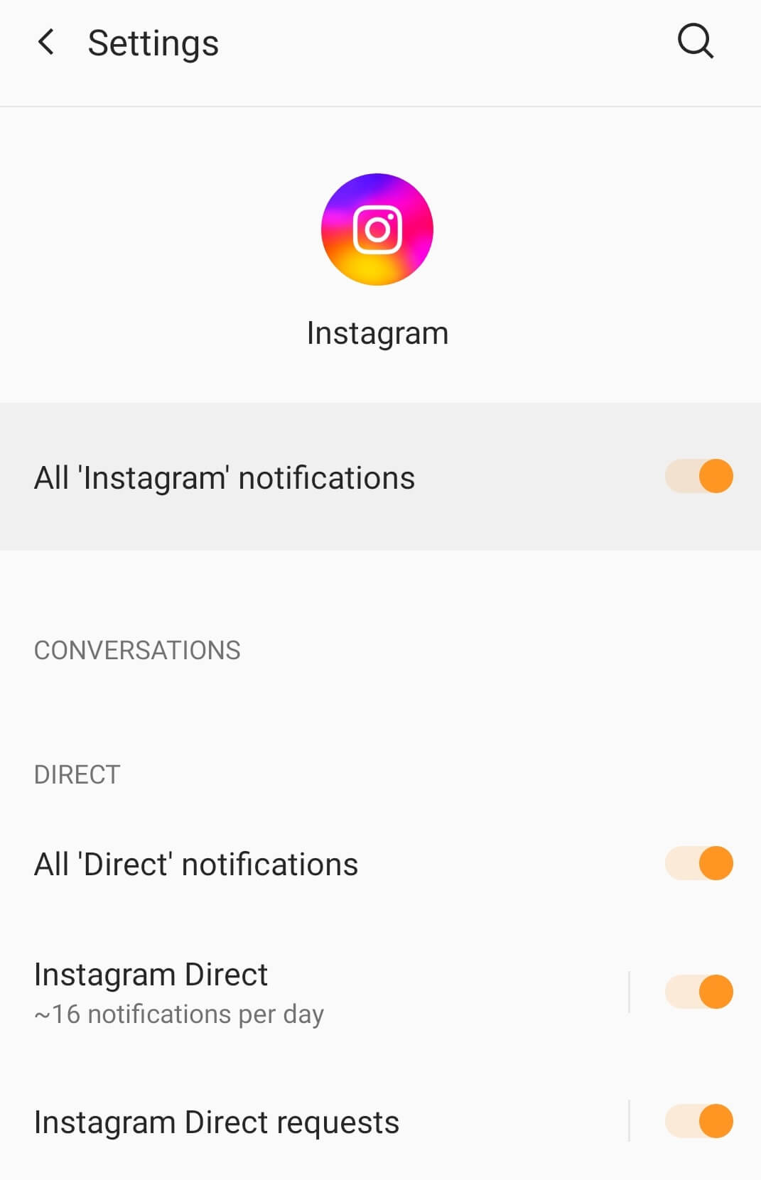 Instagram Notifications on Android