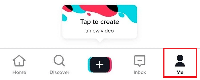 Tap your TikTok profile icon 