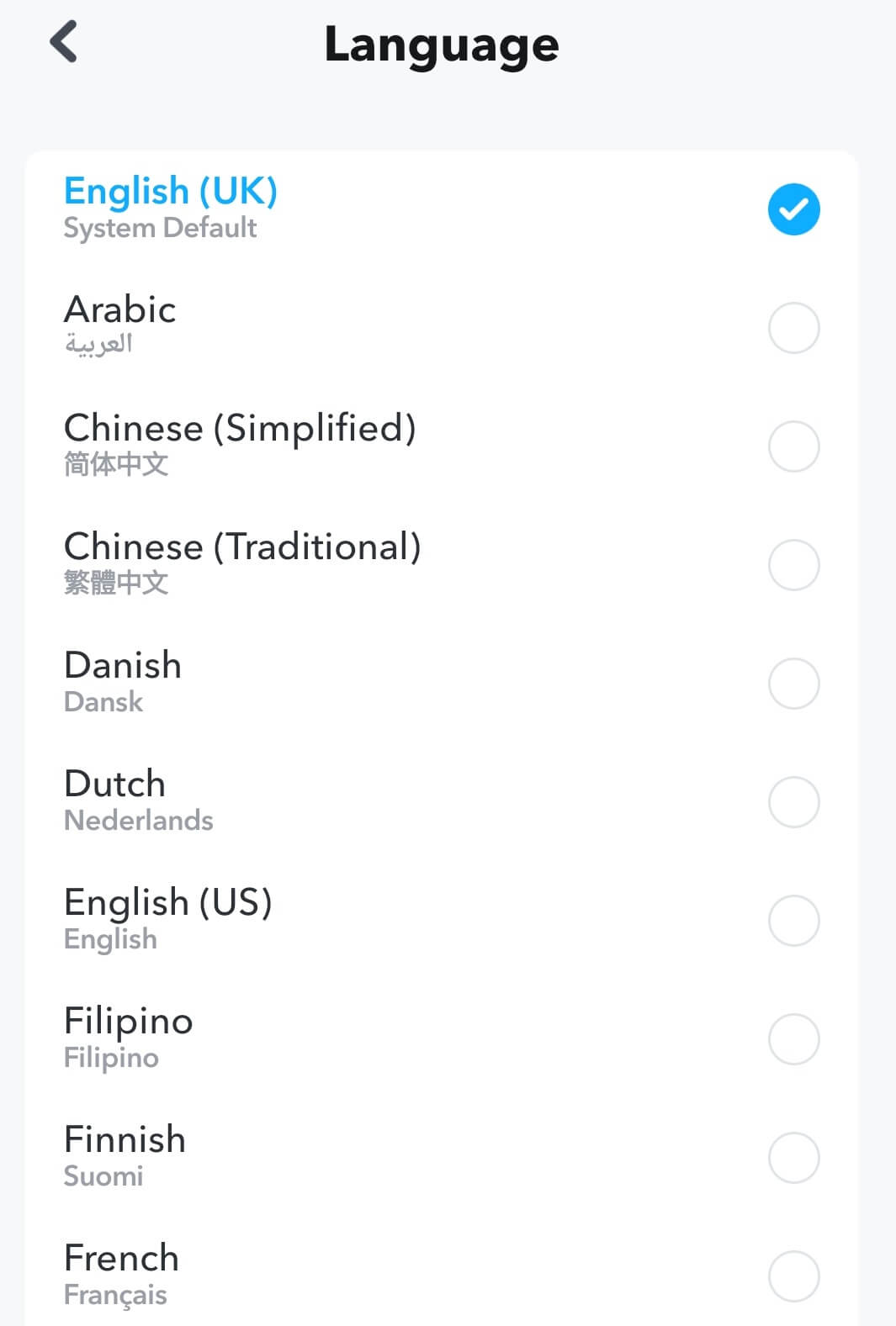 How to Change Snapchat Language