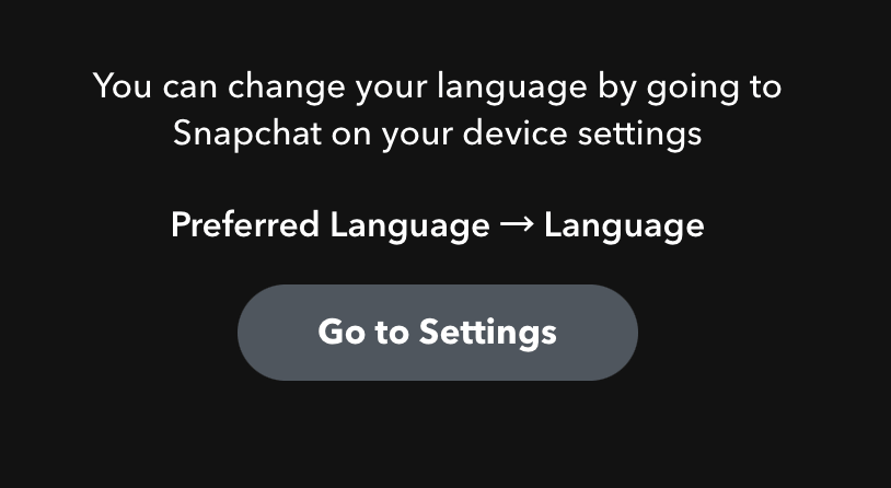 How to Change Snapchat Language