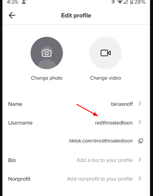 Method to change your Name on TikTok