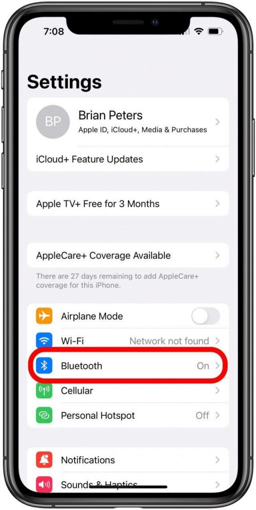 How to Connect Xbox Controller to iPhone - turn on the Bluetooth