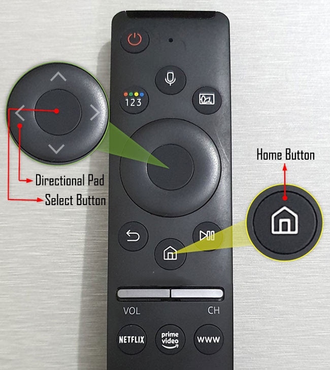 How to Delete Apps on Samsung Smart TV- Press home button 