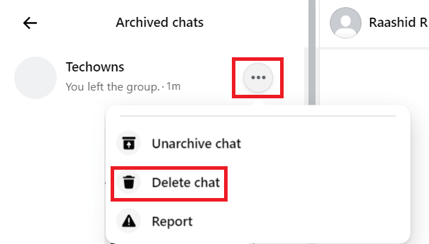 How to Delete a Messenger Group(desktop) 