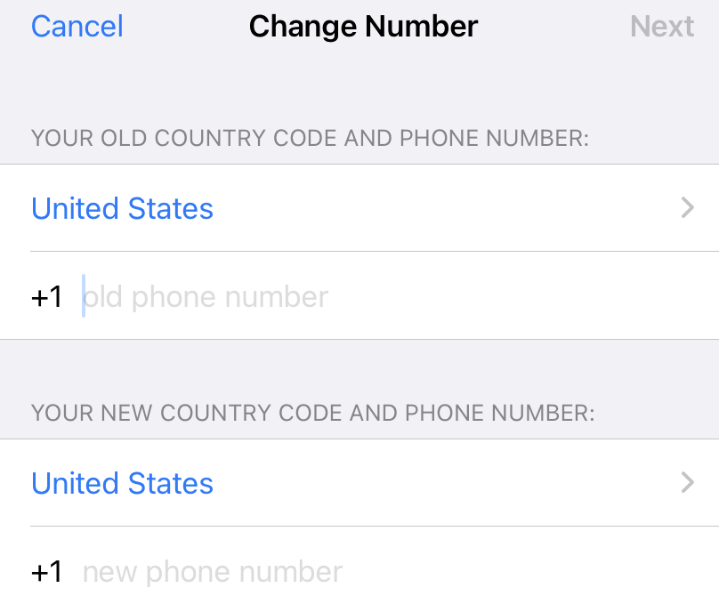 Change your number on WhatsApp