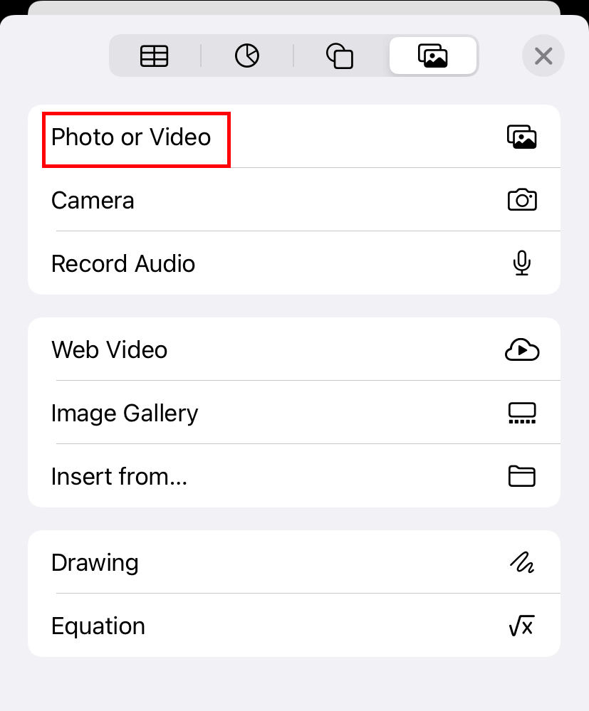 choose photo or video