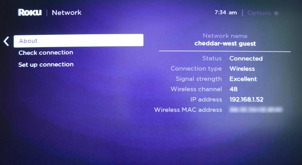 Roku Network IP address