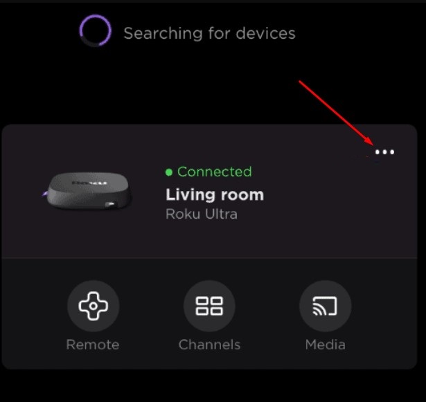 IP address for Roku using Roku mobile app