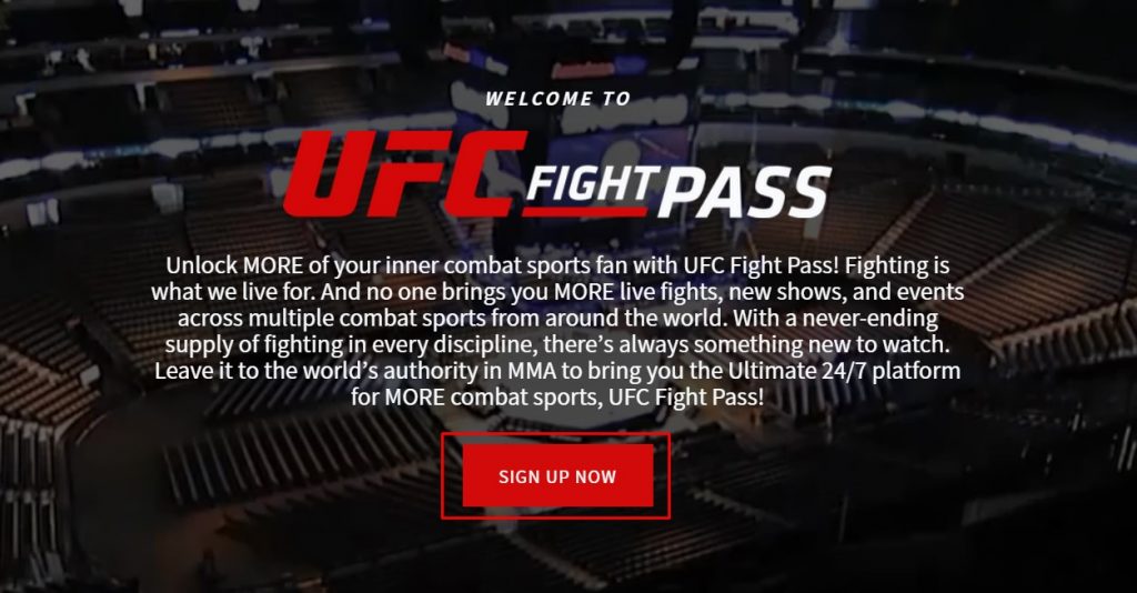 Official site of UFC Fight pass