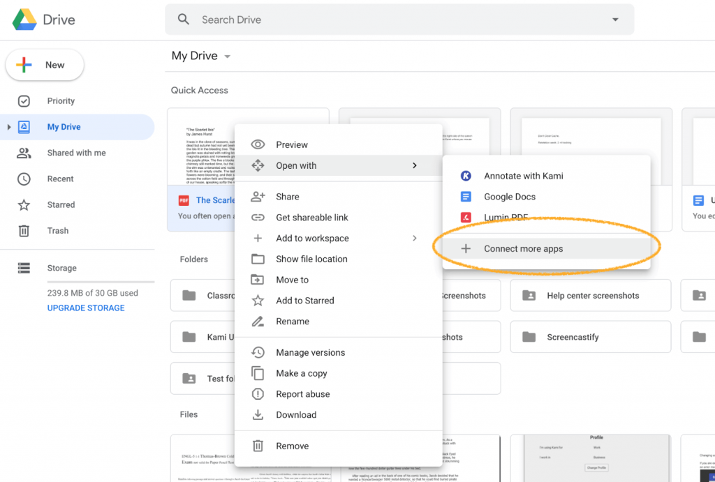 Method to enable Kami Chrome extension to Google Drive