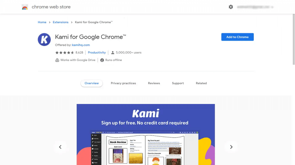 To get Kami Chrome Extension