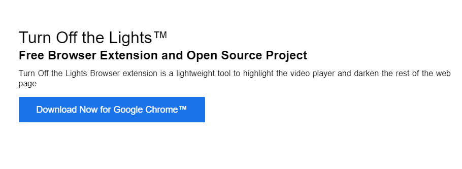 Add Turn off the Lights extension