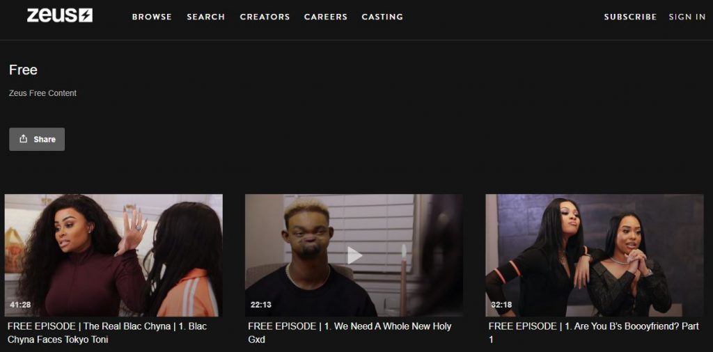 Stream free content