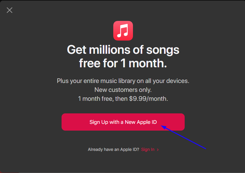Method To sign-up for Apple Music Free trial