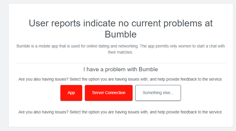 Bumble Not Working