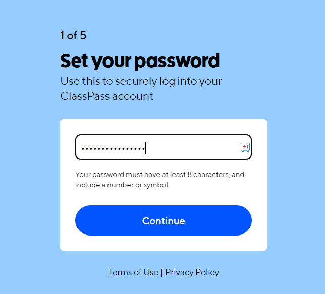 Enter a password