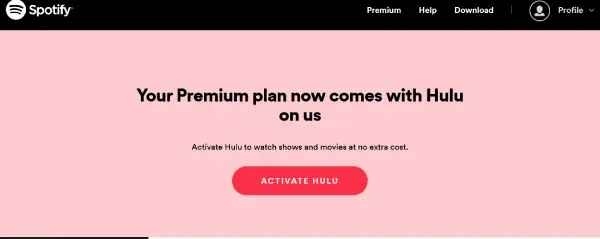 select Activate Hulu option.