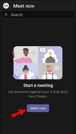 Tap Meet Now button 