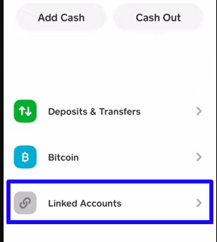 Select Linked Account option