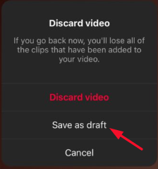 Select Save As Draft option