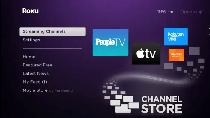 Tap on the Streaming Channels option.